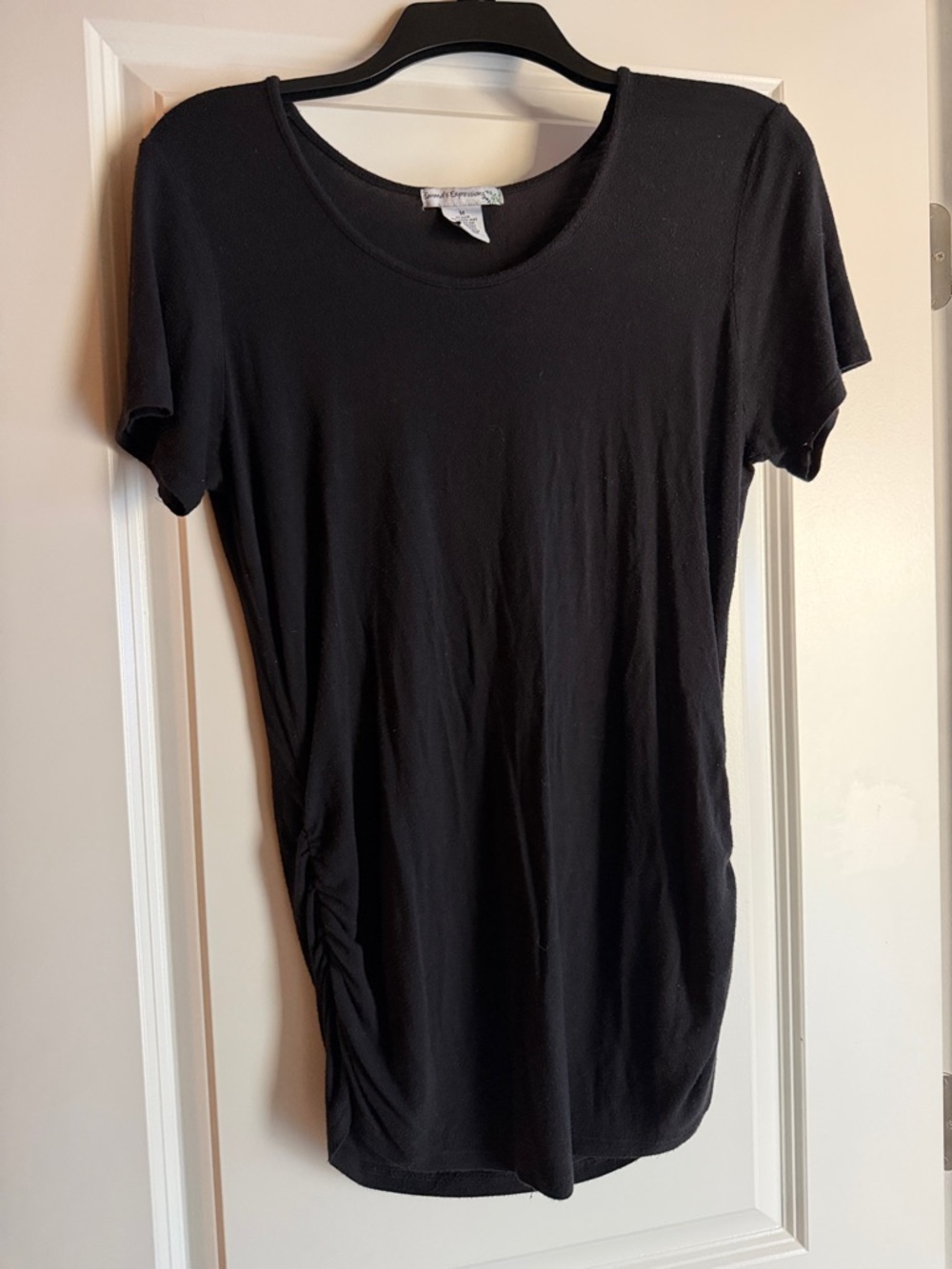 Expressions Black Short Sleeve Scoop Neck Tee